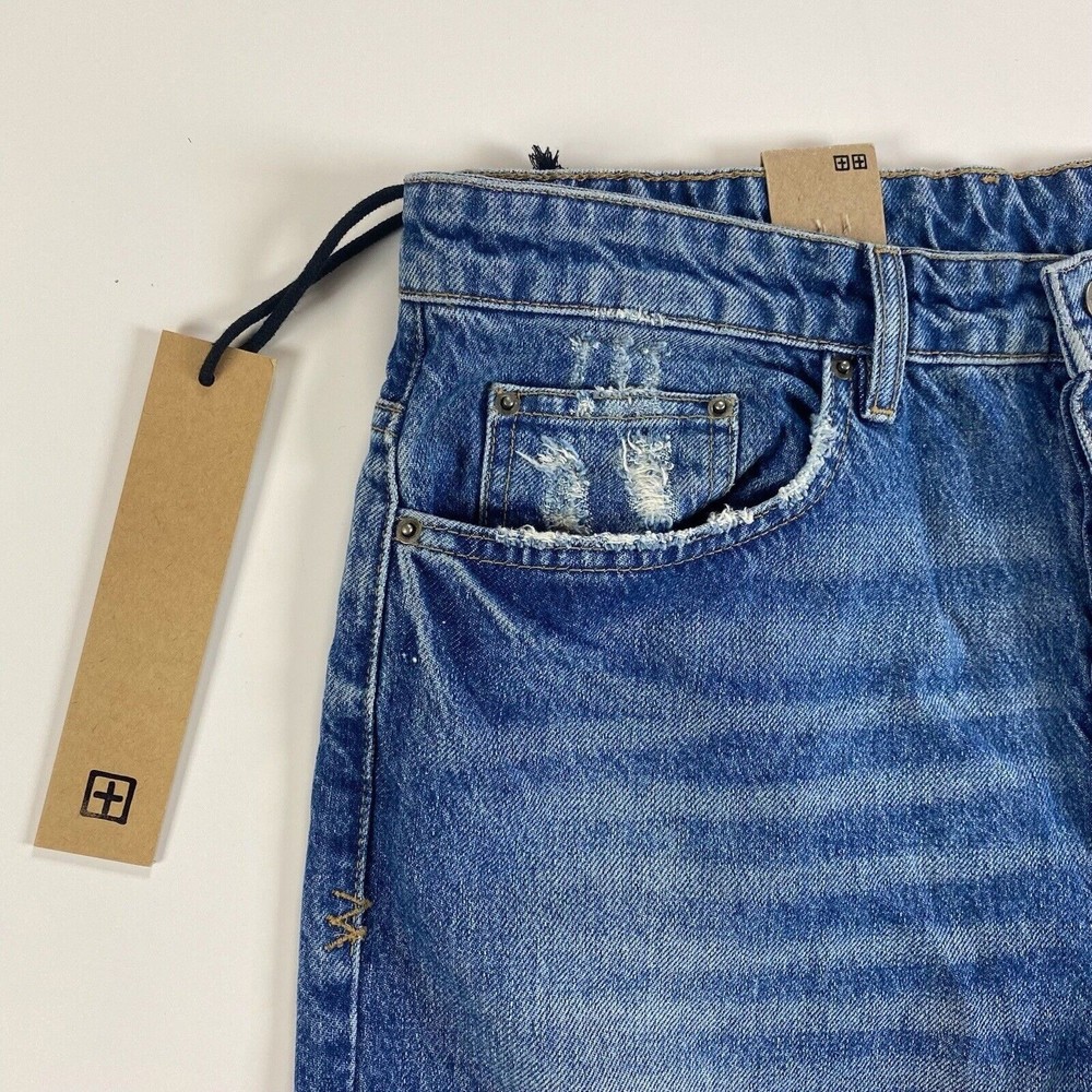 KSUBI Men's Bullet Crop Blazed Jeans Blue Size 33 NWT - Picture 2 of 12